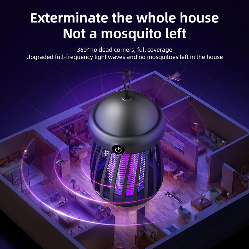 Lámpara Mata Insectos LumaGuard – Eliminador de Mosquitos con Luz UV y Descarga de 3000V