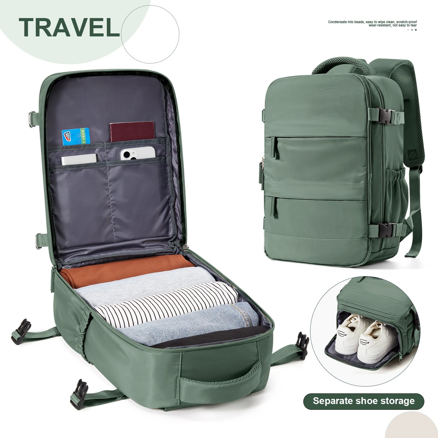 Variant image for Vielseitiger Reiserucksack Handgepäck für Herren und Damen – Ideal für Reisen, Freizeit & Laptop-2