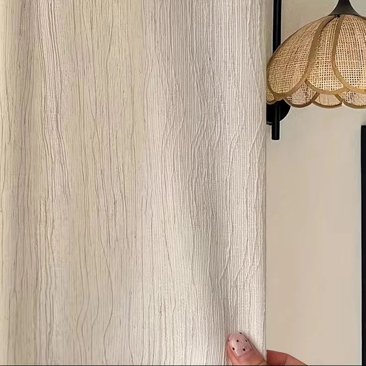 HAVENLUME - Wabi-Sabi Crinkle Sheer Curtains with Grommets, Softly Light-Filtering & Elegant for Living and Sleeping Areas