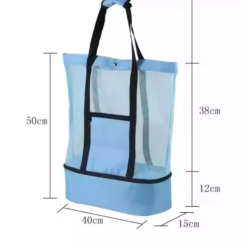 Vielseitiger Picknick- und Strandbeutel – Wasserdichtes Design mit Hoher Kapazität und Transparentem Mesh-5