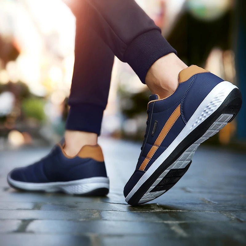 STRIDELUX – Orthopedic leather sneakers for men with excellent support