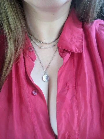 COLLANA LUNARIA - Elegante collana tripla in argento per lo stile e la fiducia in se stessi
