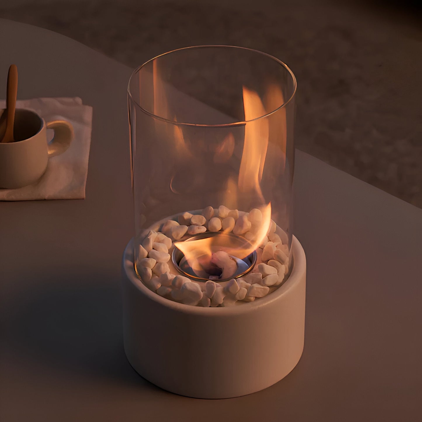 SleekFlame - Foyer de table sans fumée pour une utilisation intérieure et extérieure élégante