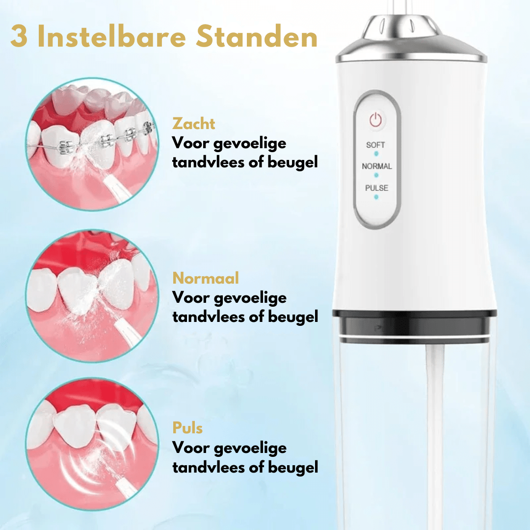 SmileFresh - Waterflosser Mit 3 Druckeinstellungen & 360° Drehbarer Düse 4