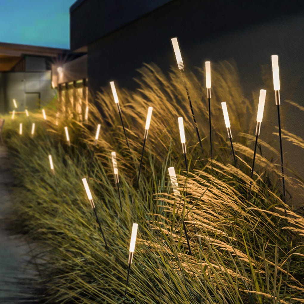 Luces solares de caña – Lámparas solares de caña para una iluminación ambiental en el jardín