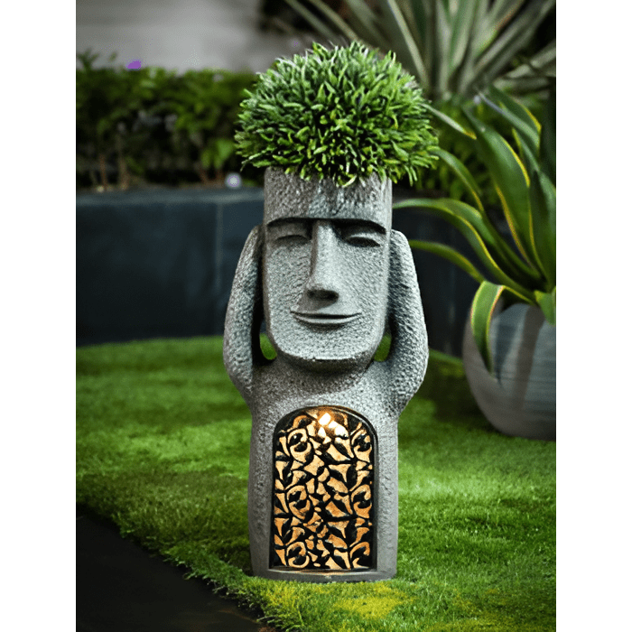Magical Trio - solar resin garden statues for an enchanting atmosphere