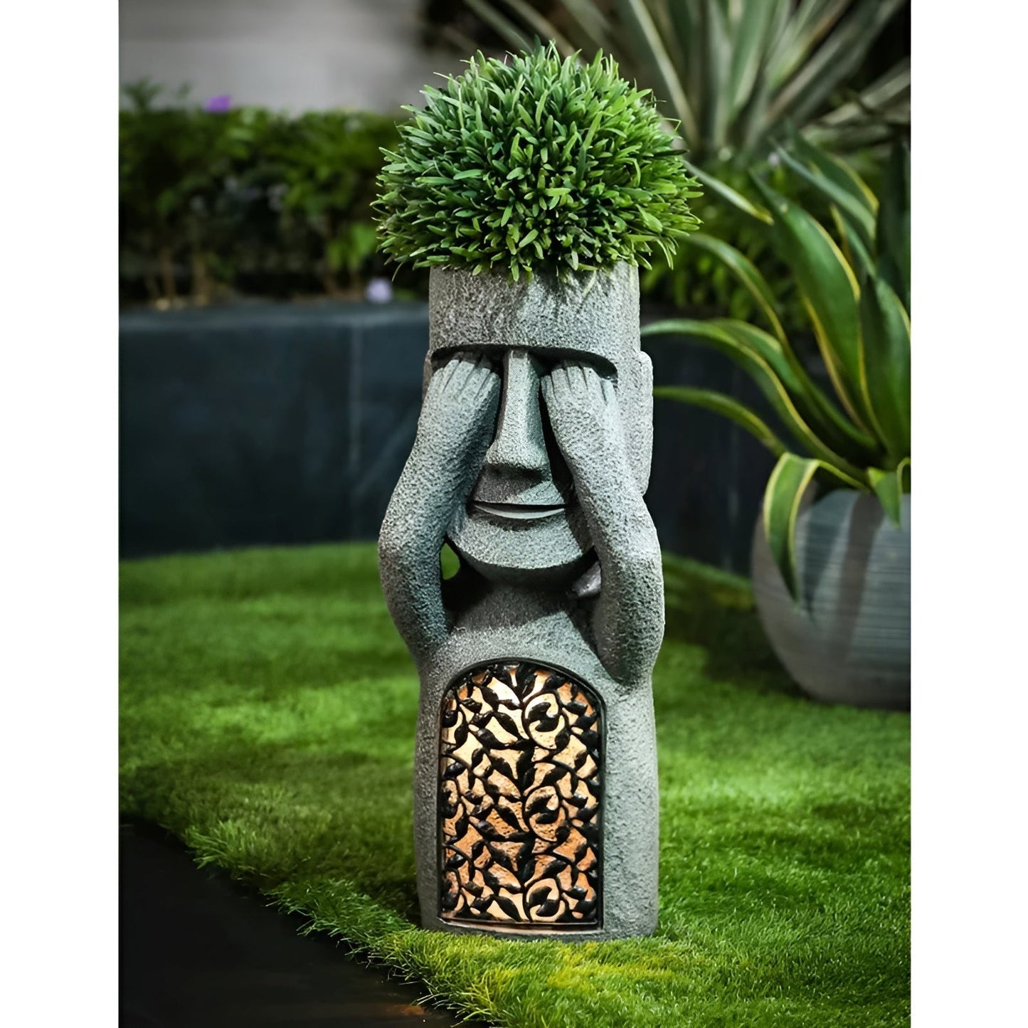 Magical Trio - solar resin garden statues for an enchanting atmosphere