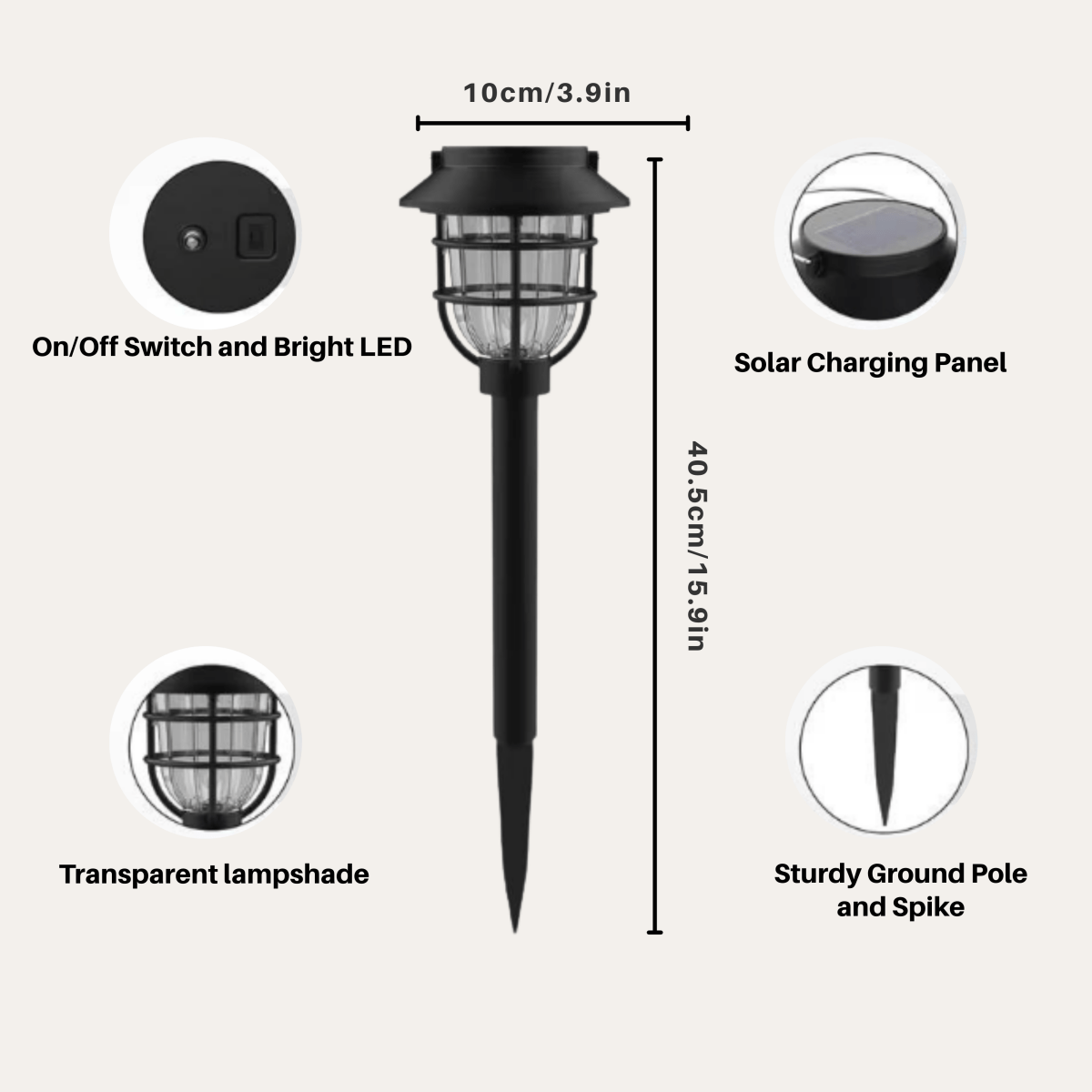 SUNTRAIL – Solar-powered LED garden path lights for safe outdoor lighting