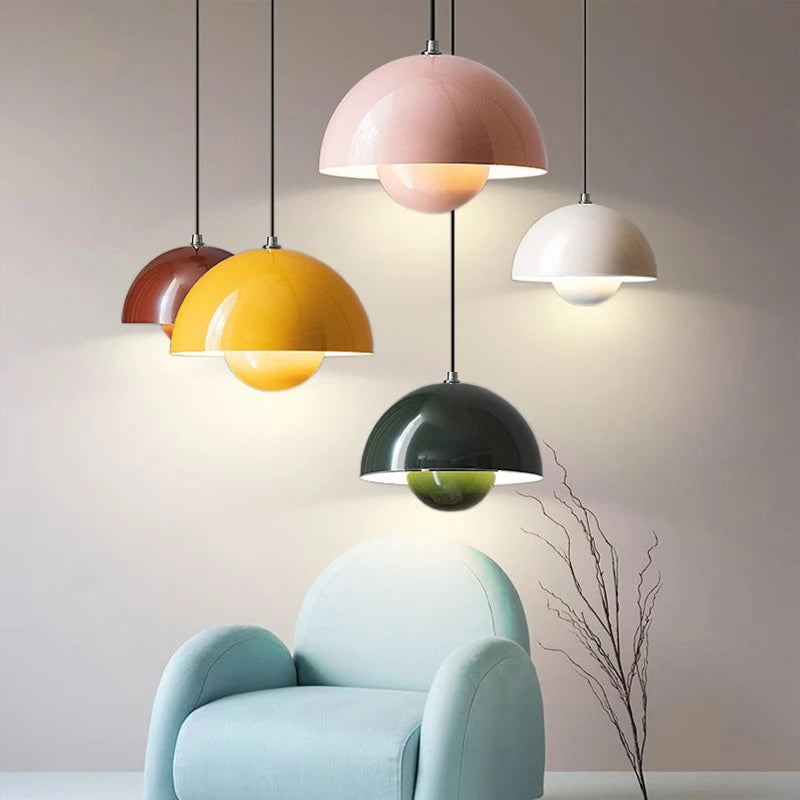 Lámpara colgante – Elegante lámpara colgante con luz suave y difusa para ambientes relajantes