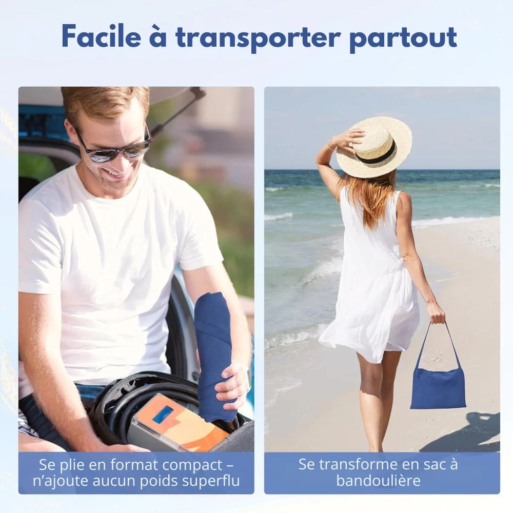 SUNLOUNGE TOWEL - Towel with pockets & non-slip grip for deckchairs