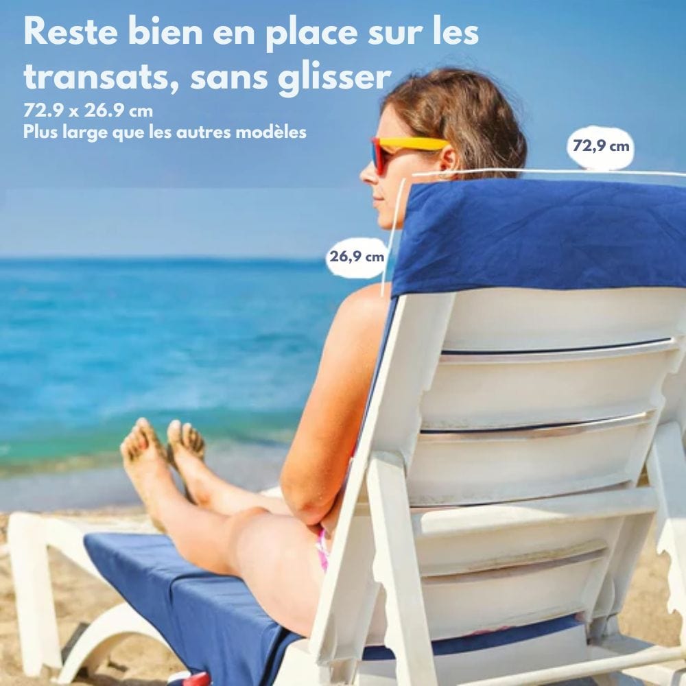 SUNLOUNGE TOWEL - Towel with pockets & non-slip grip for deckchairs