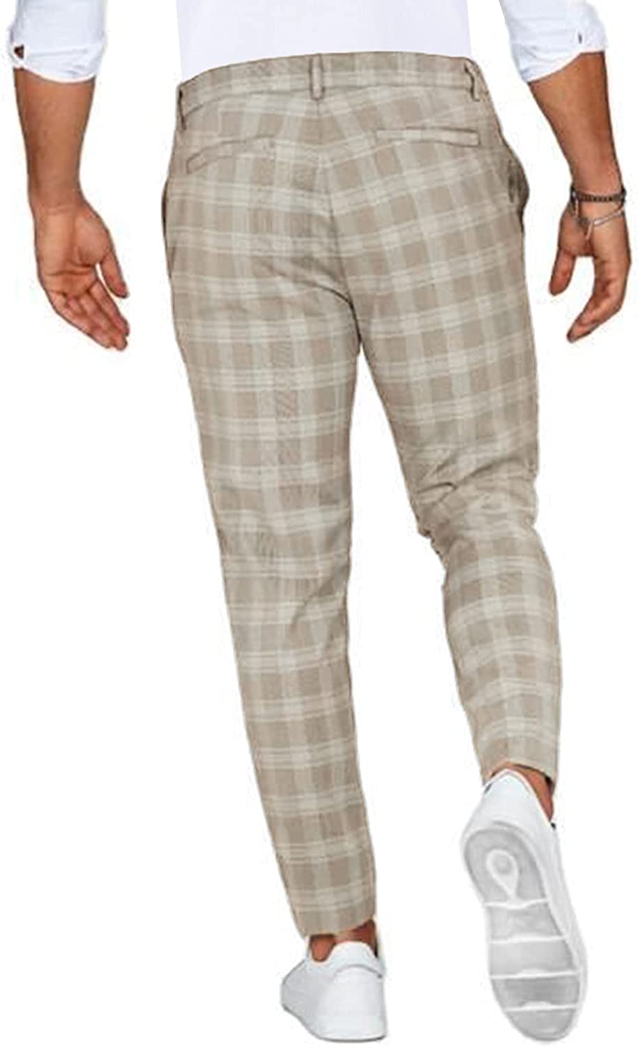 CHRIS CASUAL CHINO - Men's chinos with a checked pattern for stylish looks