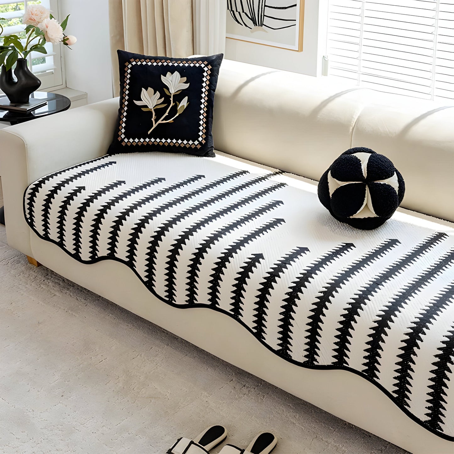 ChevronLuxe – Moderne chenille bankhoes met stijlvolle bescherming