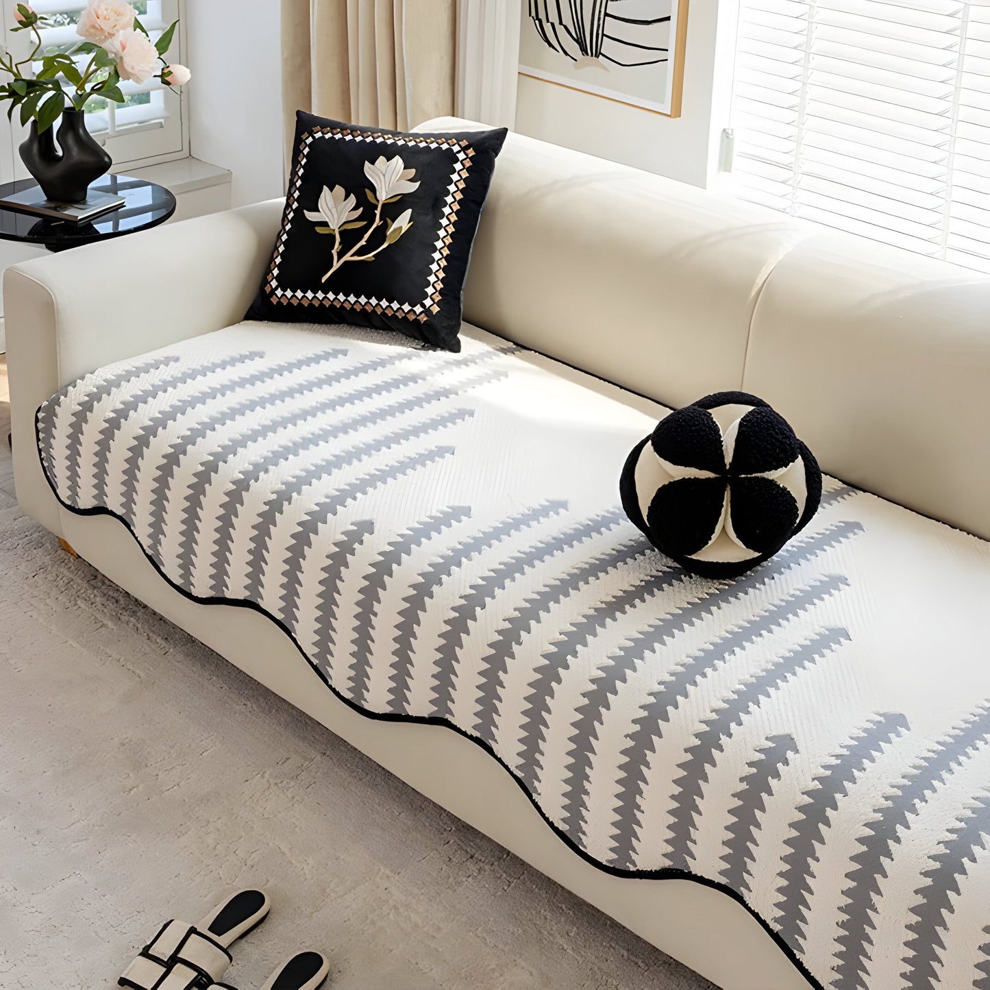 ChevronLuxe – Moderne chenille bankhoes met stijlvolle bescherming