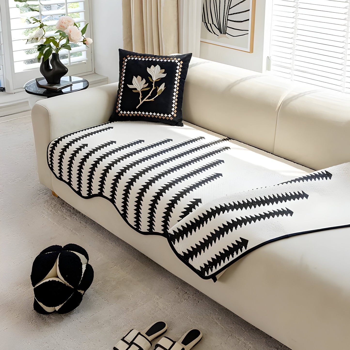ChevronLuxe – Moderne chenille bankhoes met stijlvolle bescherming