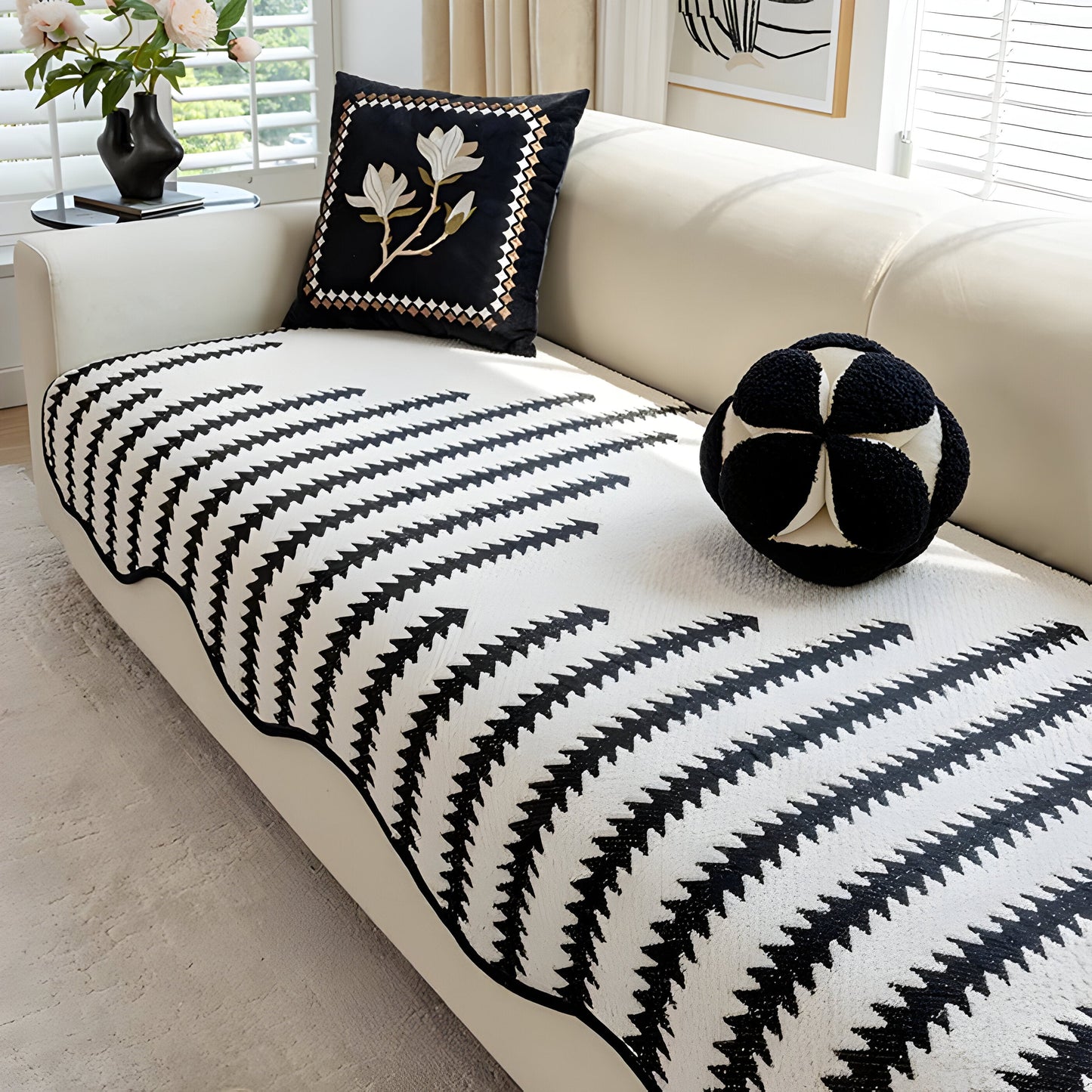 ChevronLuxe – Moderne chenille bankhoes met stijlvolle bescherming