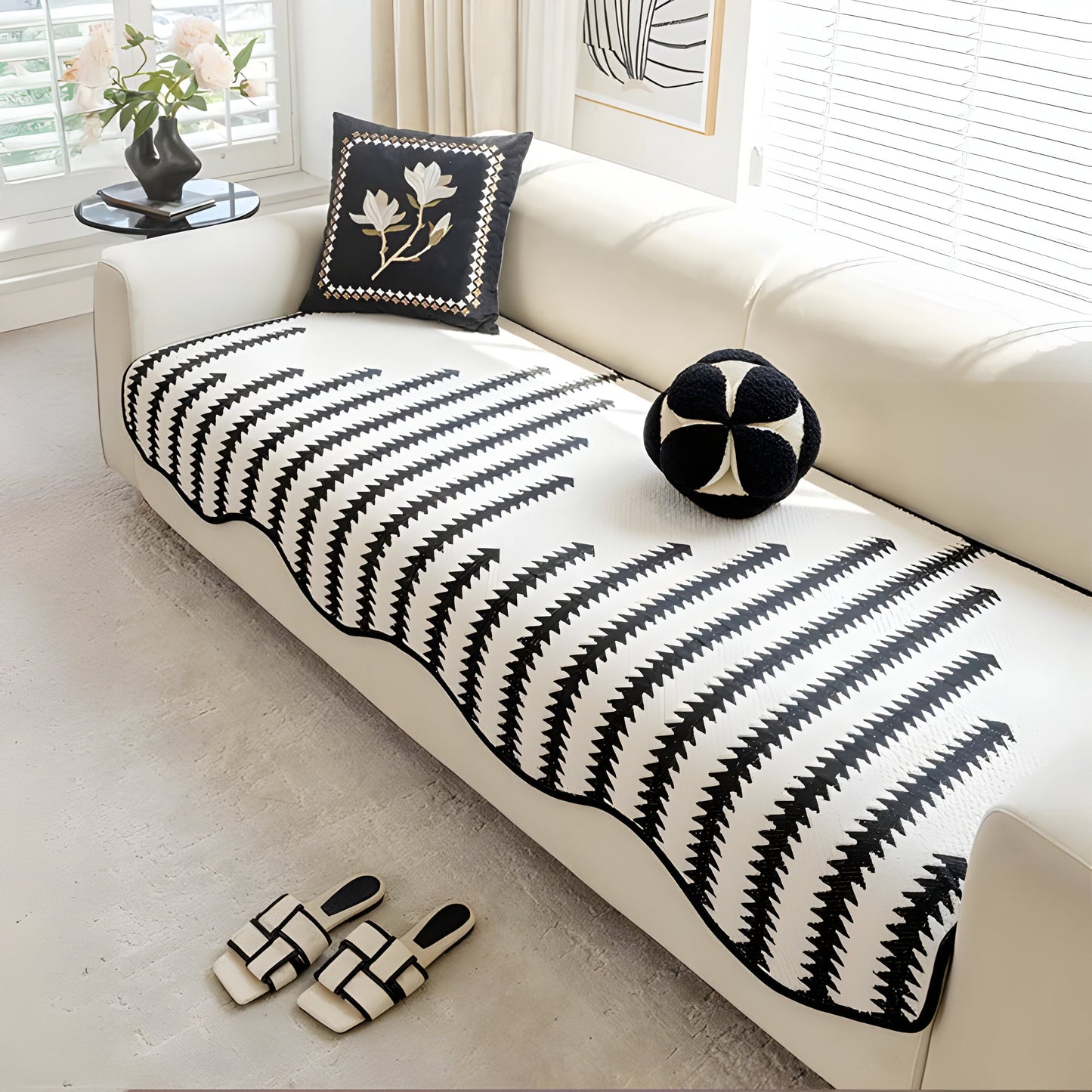 ChevronLuxe – Moderne chenille bankhoes met stijlvolle bescherming
