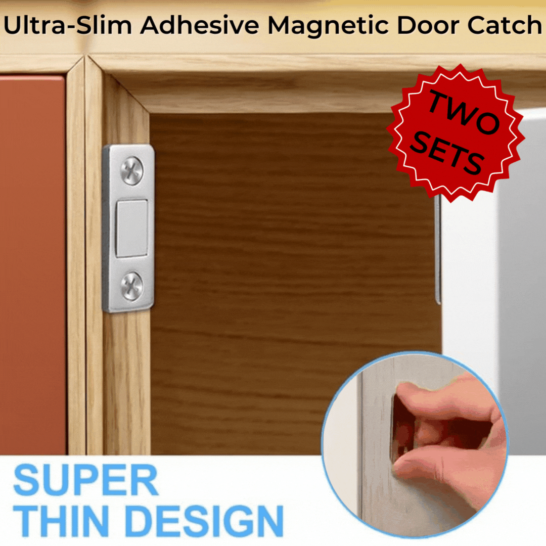 LATCHNSHUT - Magnetic door catcher for quiet closing without drilling