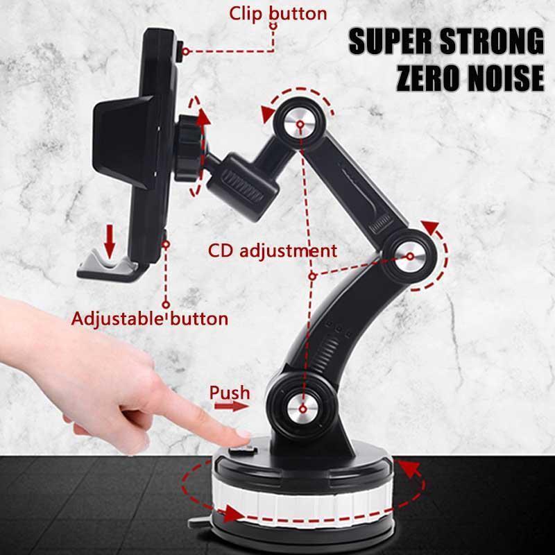 Súper adsorción – Soporte de mano 360° con fuerte fijación de ventosa