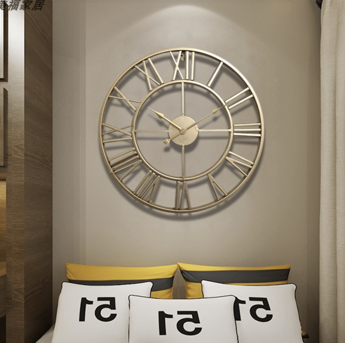 TIMEMESH – Elegante Skelett-Wanduhr aus Schmiedeeisen in Gold oder Bronze 3