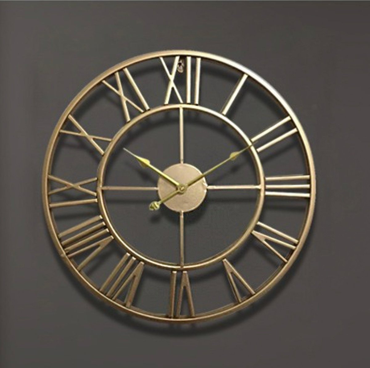 TIMEMESH – Elegante Skelett-Wanduhr aus Schmiedeeisen in Gold oder Bronze 4