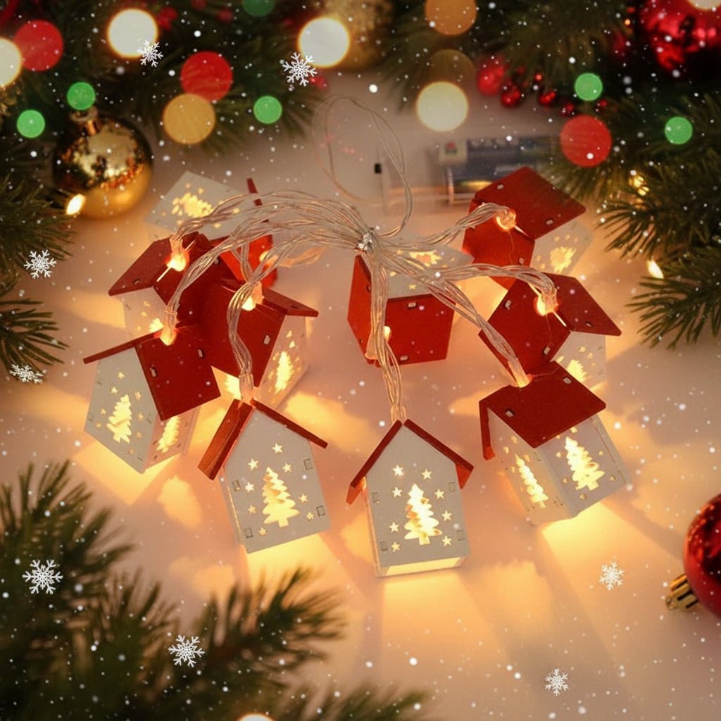 TINSELHOUSE – LED-Lichtleiste aus Holz mit warmweißem Weihnachtslicht 0