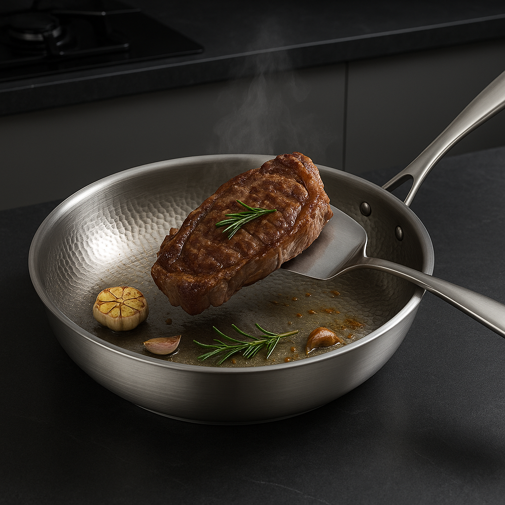 TITAN-PREMIUM PAN – Hochwertige Titanpfanne ohne Beschichtung für alle Herdarten