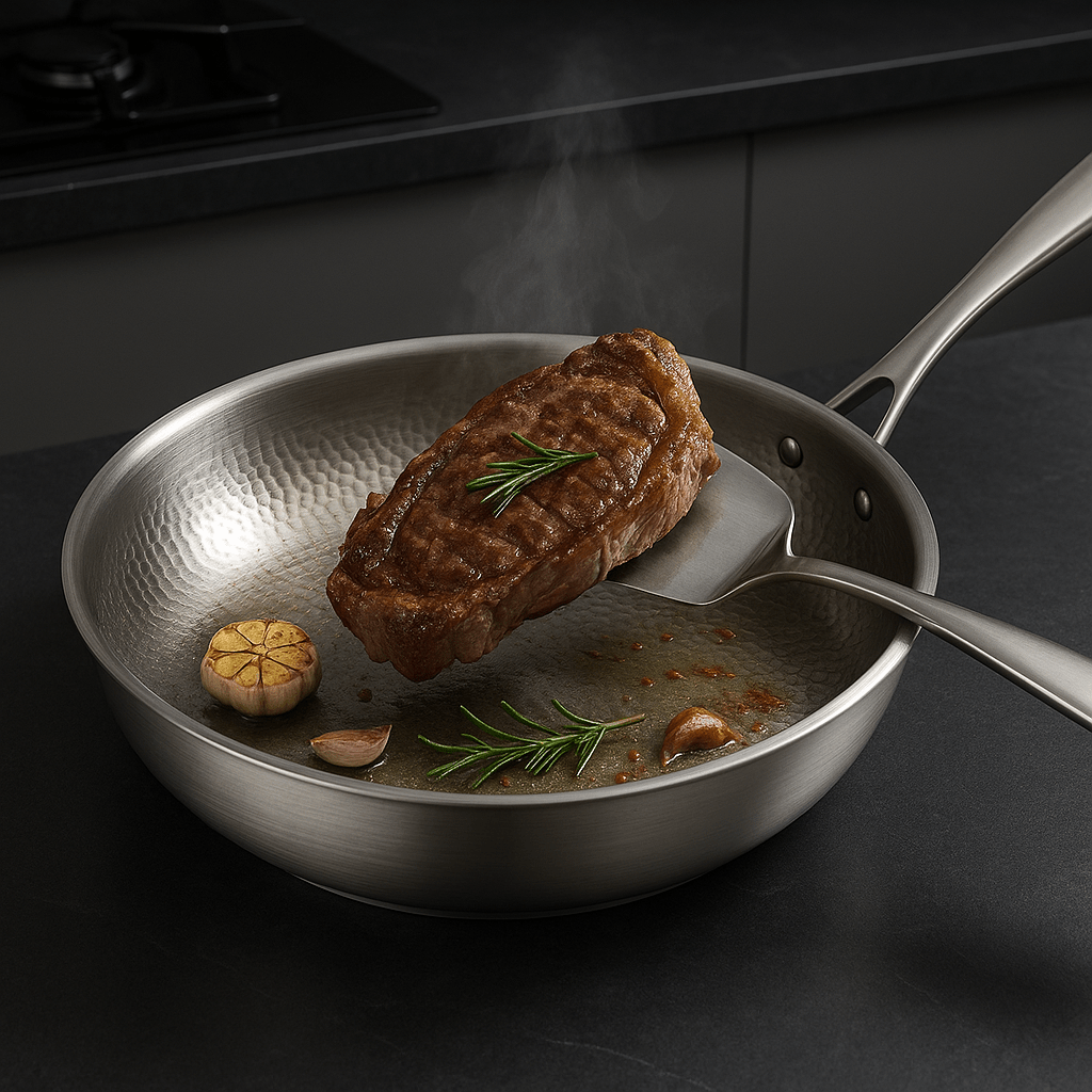 TITAN-PREMIUM PAN – Hochwertige Titanpfanne ohne Beschichtung für alle Herdarten