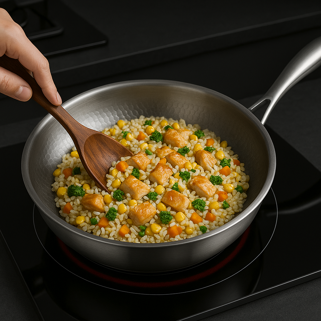 TITAN-PREMIUM PAN – Hochwertige Titanpfanne ohne Beschichtung für alle Herdarten
