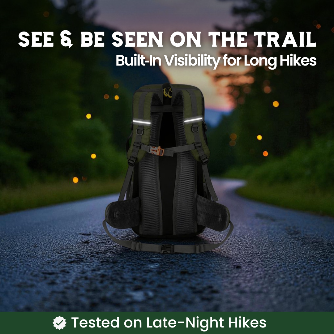 TrailPro 50L - Hiking backpack with breathable back panel & shoe compartment