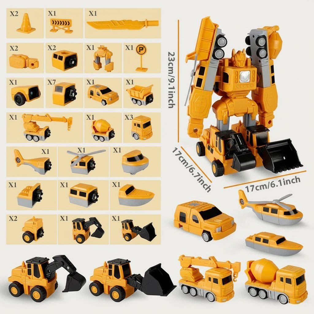 TRANSFORMAKID – Magnetisches Auto-Bauset mit Formwandlungsfunktion 7
