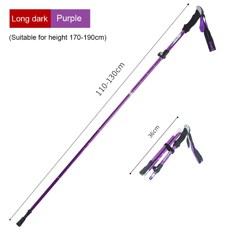 TrekLite - Ultralight 5-piece telescopic trekking poles for mountain and hiking tours