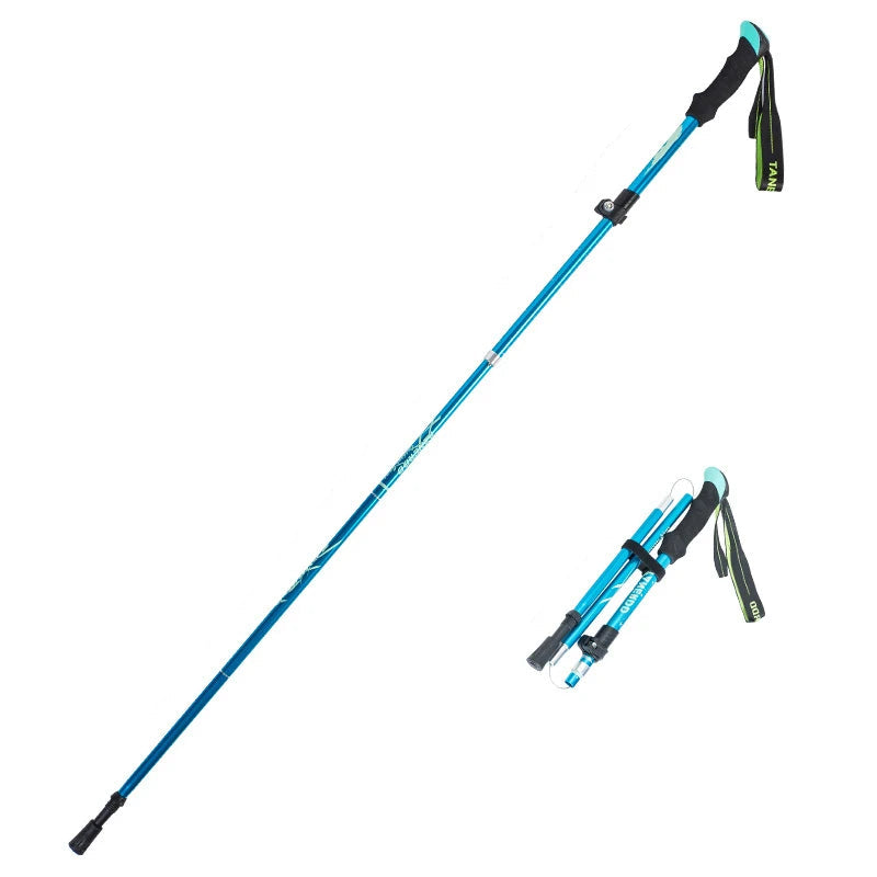 TrekLite - Ultralight 5-piece telescopic trekking poles for mountain and hiking tours