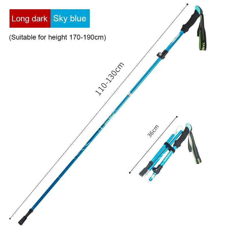 TrekLite - Ultralight 5-piece telescopic trekking poles for mountain and hiking tours