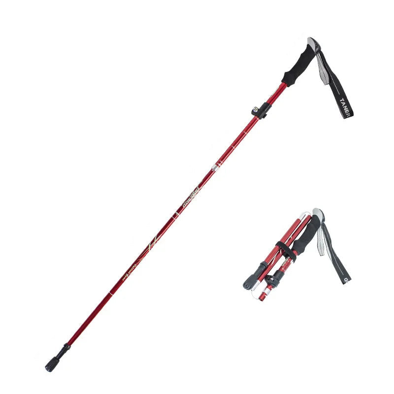 TrekLite - Ultralight 5-piece telescopic trekking poles for mountain and hiking tours