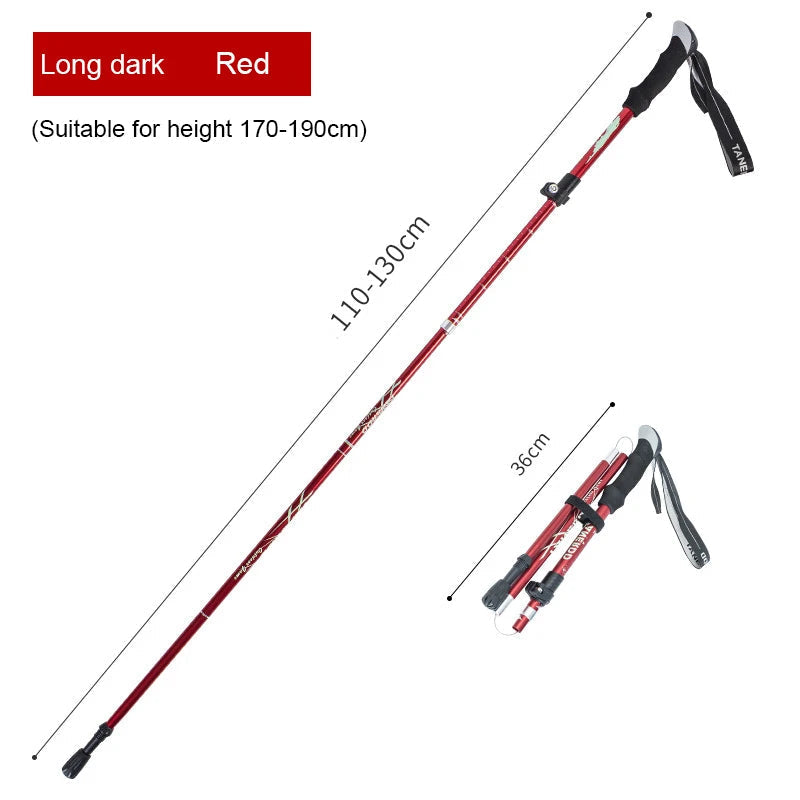 TrekLite - Ultralight 5-piece telescopic trekking poles for mountain and hiking tours