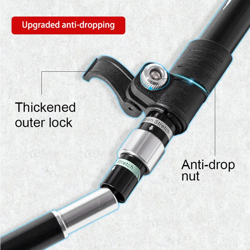 TrekLite - Ultralight 5-piece telescopic trekking poles for mountain and hiking tours