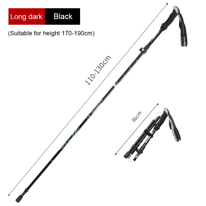 TrekLite - Ultralight 5-piece telescopic trekking poles for mountain and hiking tours