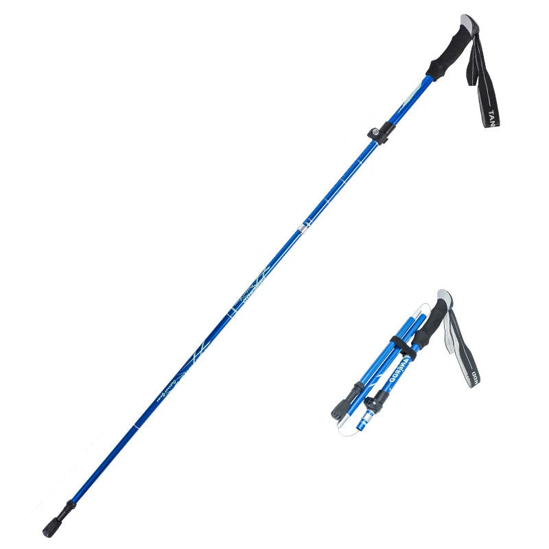 TrekLite - Ultralight 5-piece telescopic trekking poles for mountain and hiking tours