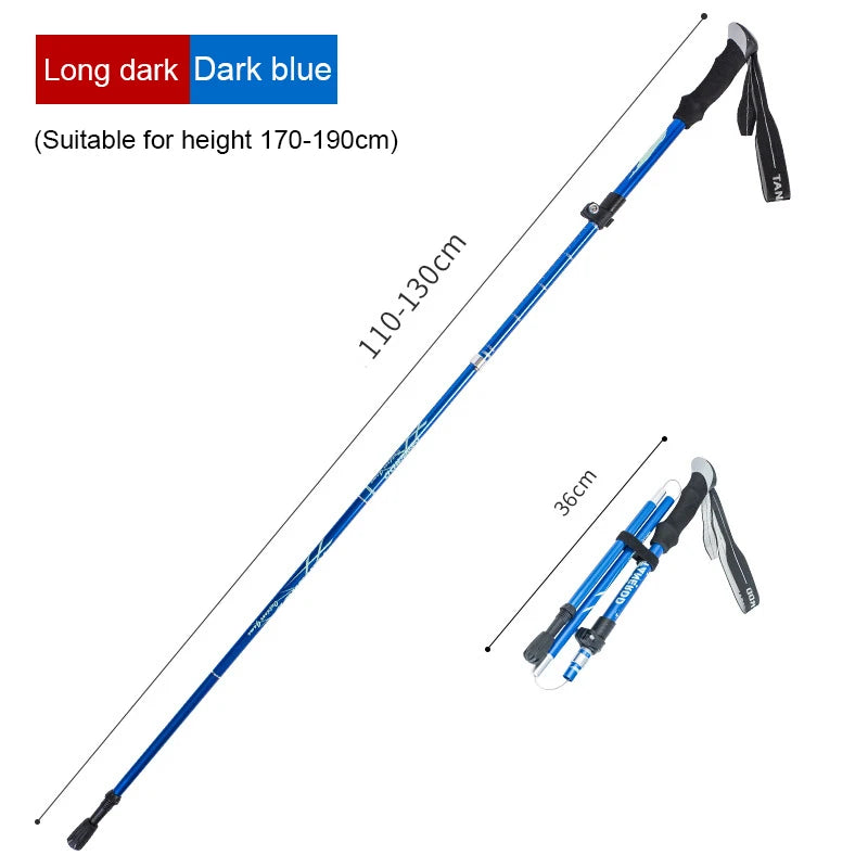 TrekLite - Ultralight 5-piece telescopic trekking poles for mountain and hiking tours