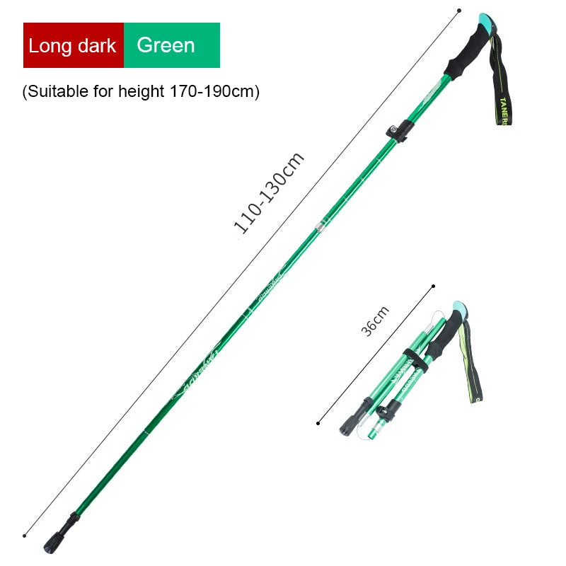 TrekLite - Ultralight 5-piece telescopic trekking poles for mountain and hiking tours
