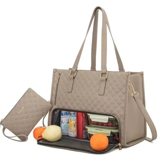 BAGSBALL 2-in-1 - Elegant shopping bag with integrated insulated compartment & large storage space