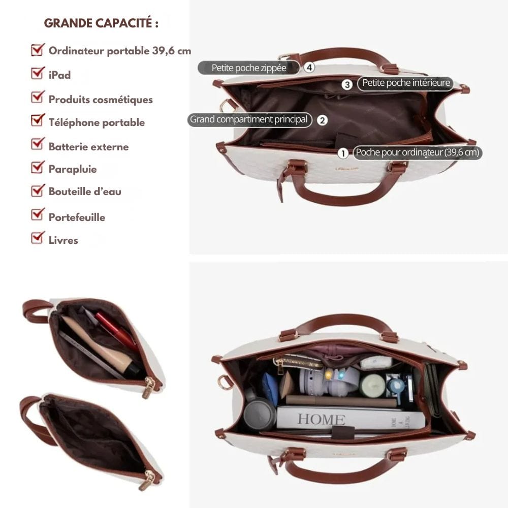 BAGSBALL 2-in-1 - Elegant shopping bag with integrated insulated compartment & large storage space