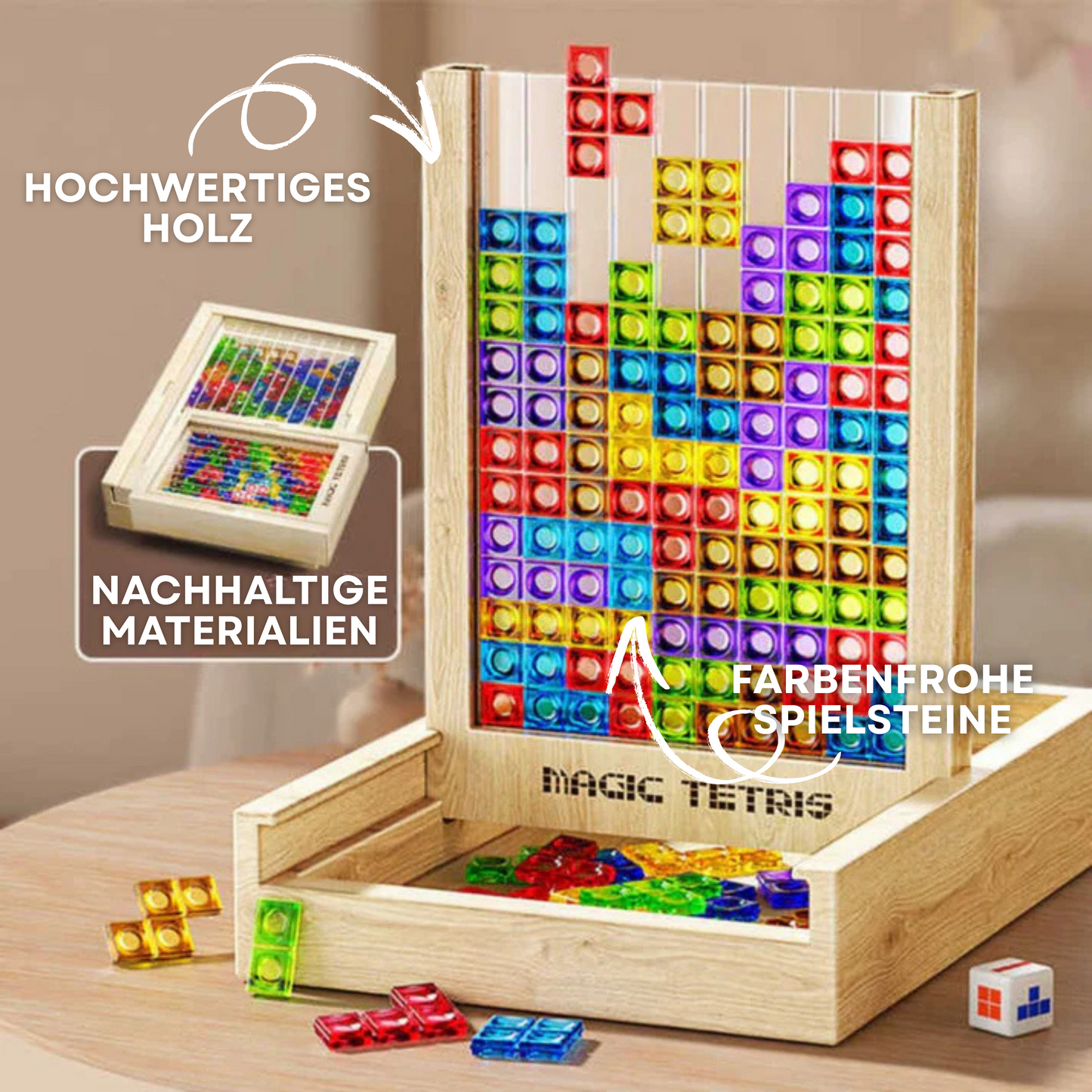 EcoBlock Tetris Bord – Duurzaam Tetris Puzzelspel voor het hele gezin