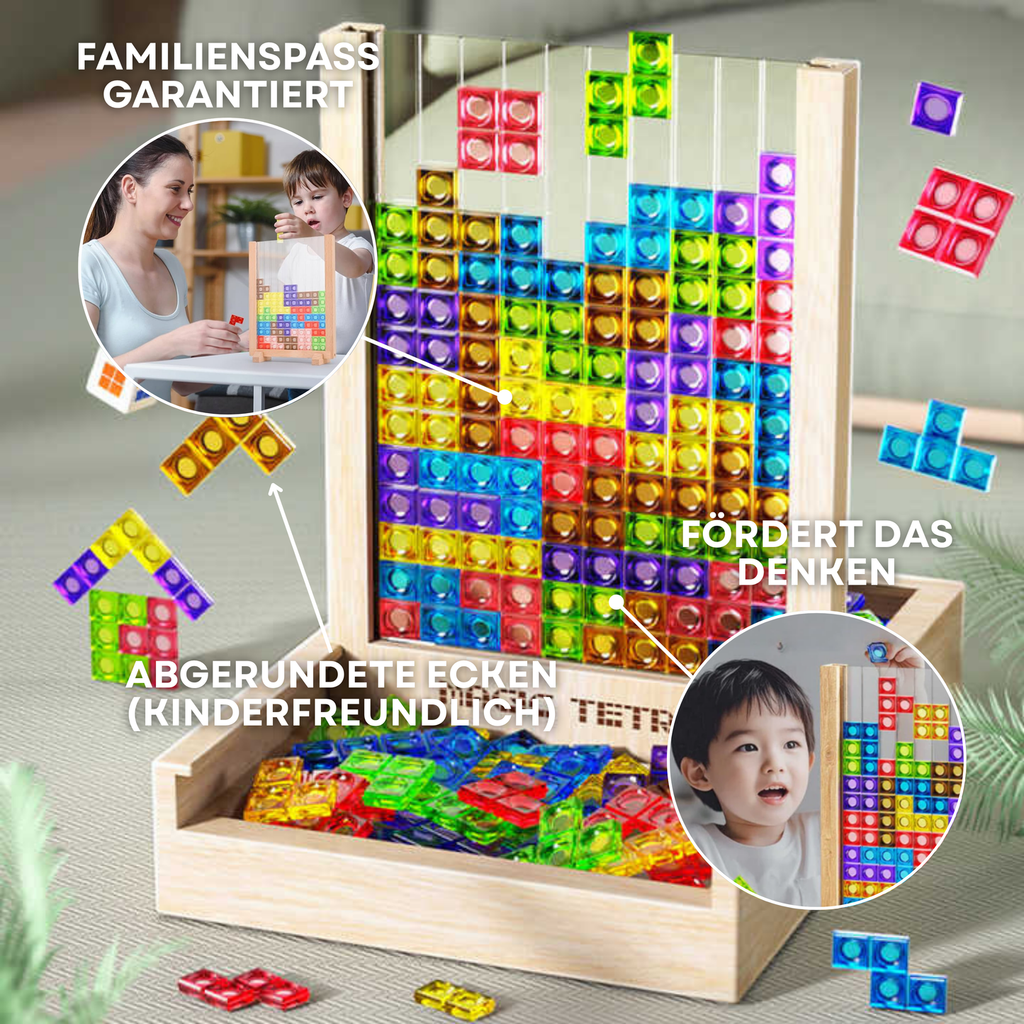 EcoBlock Tetris Bord – Duurzaam Tetris Puzzelspel voor het hele gezin