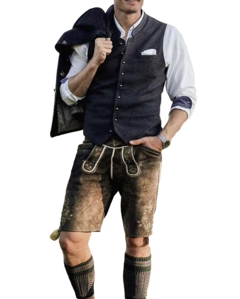TRADITIONWEAR – Herren Lederhose mit traditionellem Design
