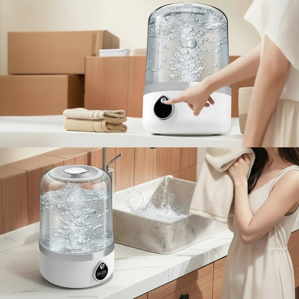 Tragbare 1,5 l Waschmaschine mit USB-Ladefunktion - Platzsparende Lösung für Kleine Räume 0