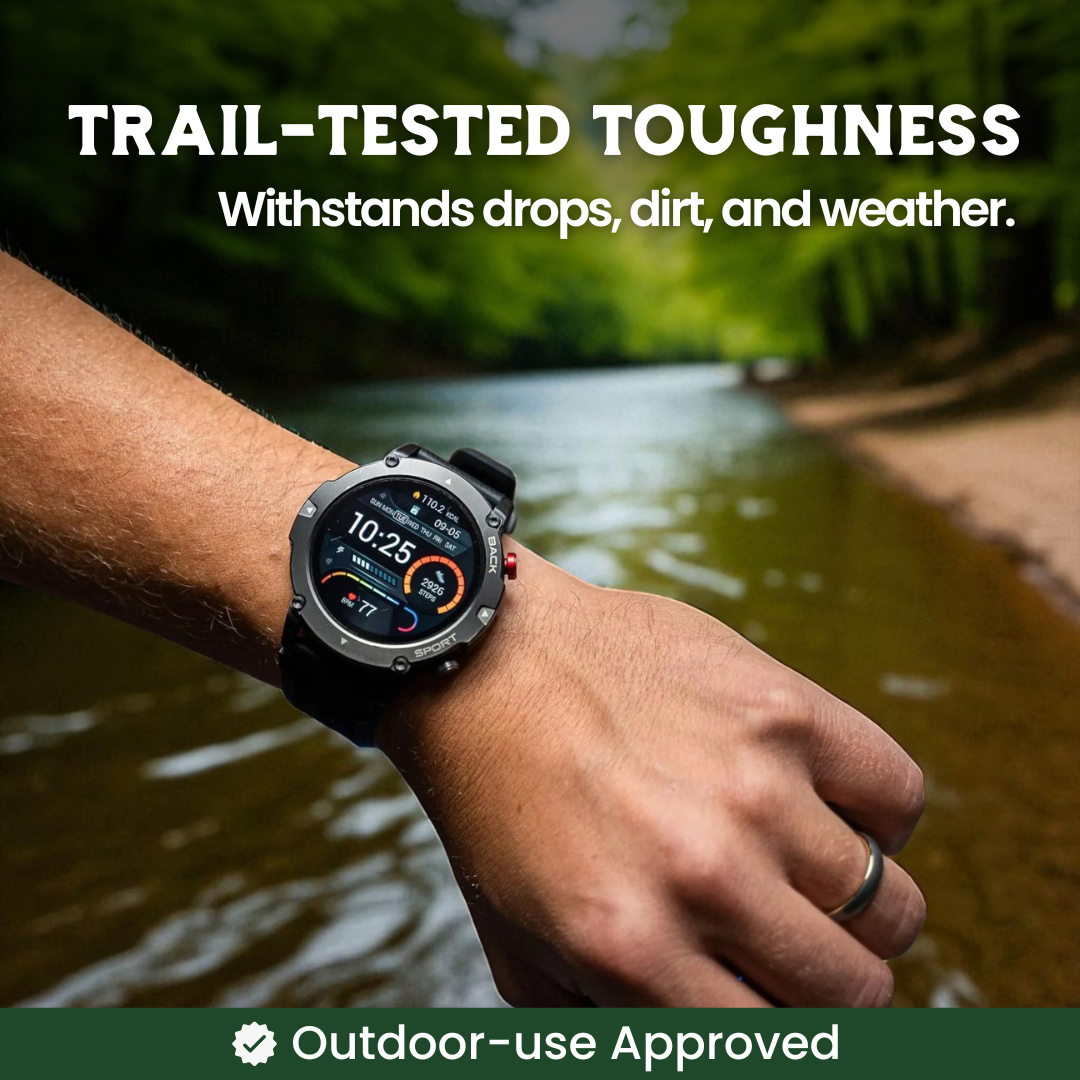 TrekSight X - Smartwatch da esterno con GPS, bussola e monitoraggio della salute