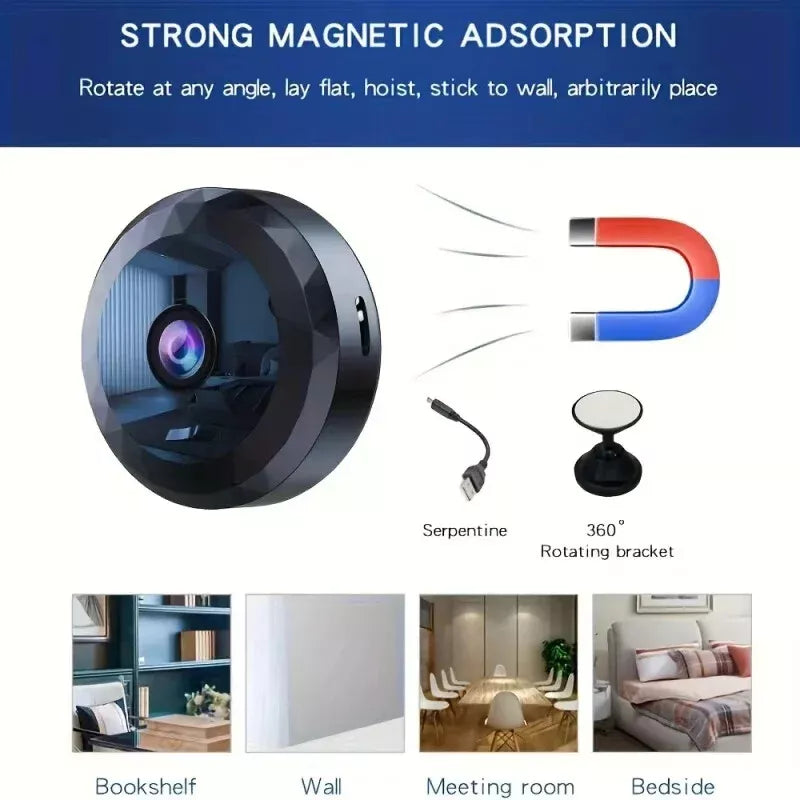 SECURECAM MINI - Magnetic mini WiFi camera 1080P HD for discreet surveillance