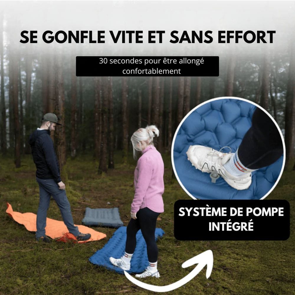 AirTrek Mat - Inflatable camping mattress with foot pump & ergonomic design